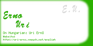 erno uri business card