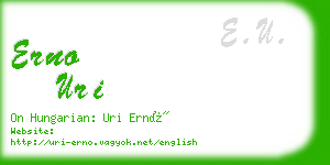 erno uri business card